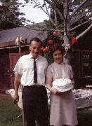 S1396 Gordon and Alice Bennett with anniversary cake